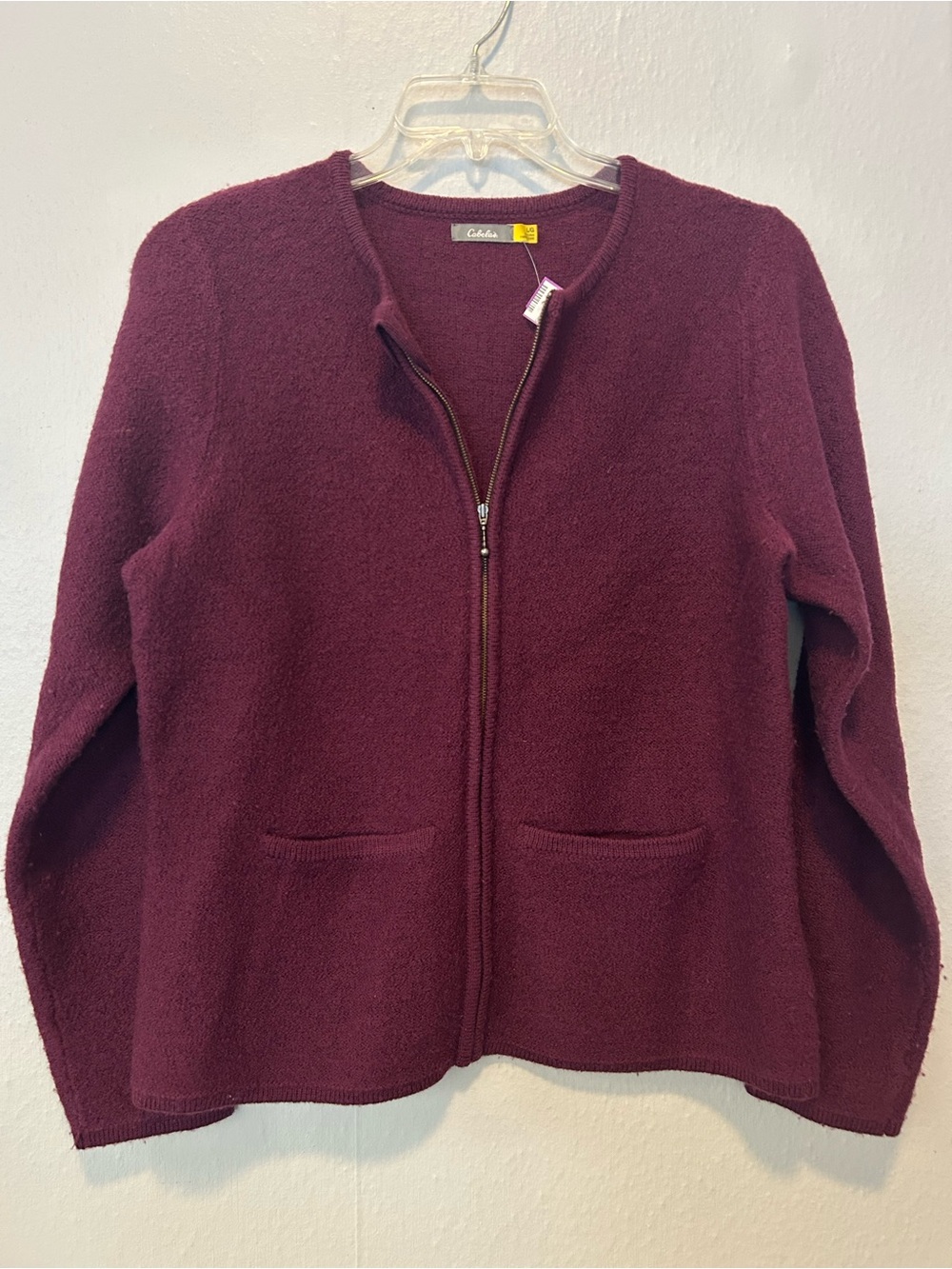 Cabela's Women's Burgundy Zip-Front Sweater